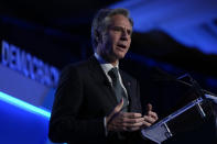 Secretary of State Antony Blinken speaks at the J Street National Conference at the Omni Shoreham Hotel in Washington, Sunday, Dec. 4, 2022. (AP Photo/Carolyn Kaster)