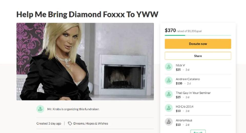 GoFundMe for Diamond Foxxx Date (Photo: GoFundMe.com Screenshot)