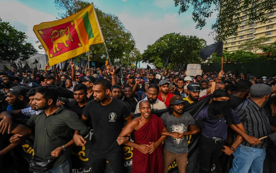 Anti-government demonstrators recently forced Sri Lanka's cabinet to resign - Ishara S Kodikara/AFP via Getty Images
