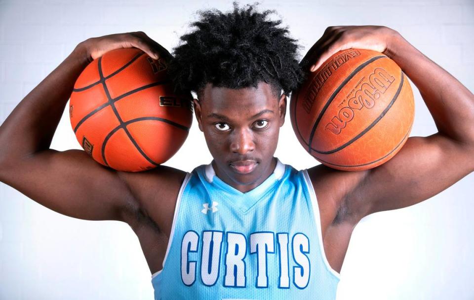 Curtis junior Zoom Diallo is The News Tribune’s All Area Boys Basketball Player of the Year. He is photographed at Curtis High School in University Place, Washington, on Saturday, March 11, 2023.