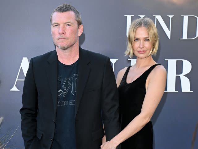 <p>Axelle/Bauer-Griffin/FilmMagic</p> Sam Worthington and Lara Worthington attend the Premiere of FX's "Under The Banner Of Heaven" in 2022