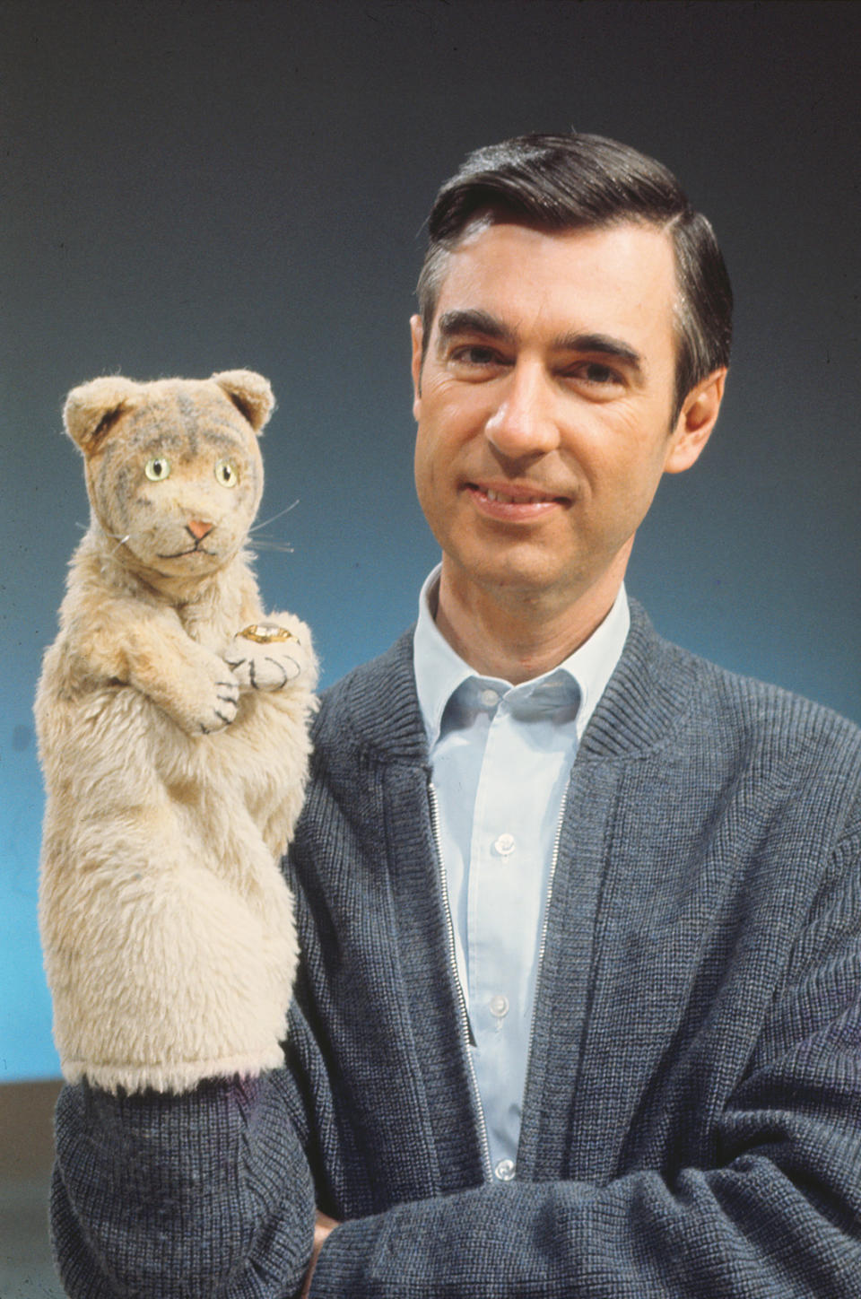 Fred Rogers and his puppet alter ego, Daniel Tiger. (Photo: Focus Features)