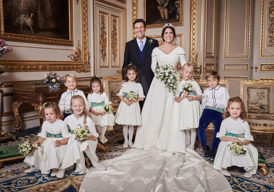 Princess Charlotte Stole One of Mom Kate’s Signature Moves in Wedding Portrait with Prince George