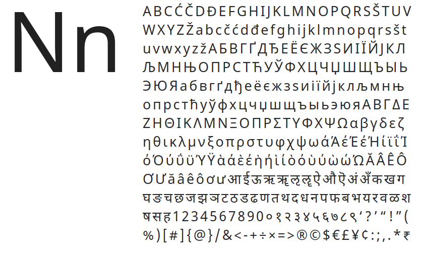 Best free fonts: Sample of Noto Sans