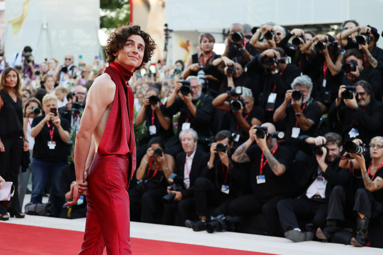 VENICE, ITALY - SEPTEMBER 02: Timothee Chalamet attends the 