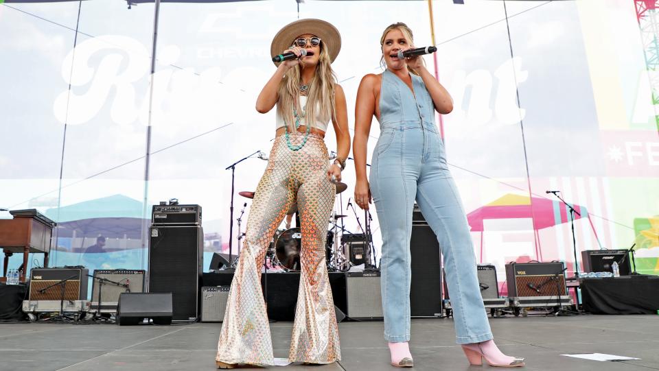 Lainey Wilson and Lauren Alaina perform at CMA Fest, 2023