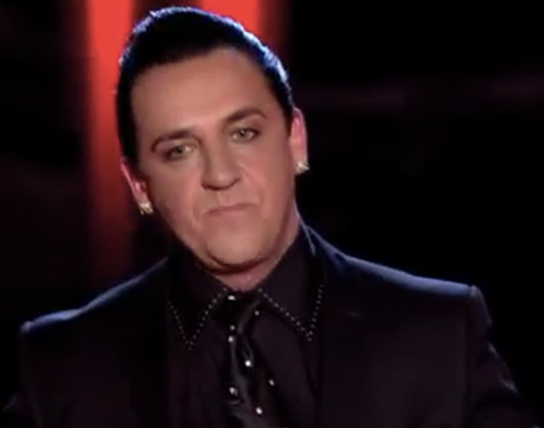 Paul Black on The Voice in 2014 (BBC)