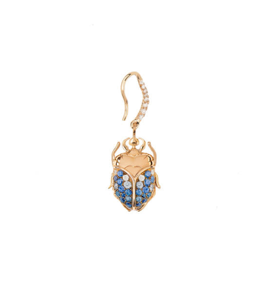 Aurélie Bidermann Blue Sapphire Scarab Keep Earring