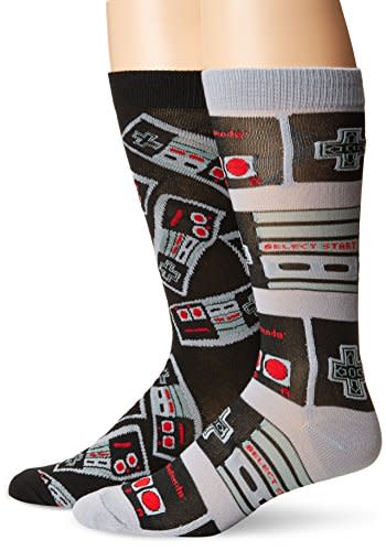 Nintendo mens Nintendo 2 Pack Crew Casual Sock, Grey, 10 13 US (Amazon / Amazon)