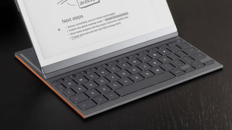 Type Folio es el teclado para la tableta ReMarkable 2, que tiene una pantalla táctil  de tinta electrónica de 10 pulgadas