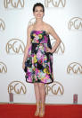 Anne Hathaway was on-trend in this Erdem embroidered floral number at the 24th Annual Producers Guild of America Awards.<br><br><b>©Rex</b>