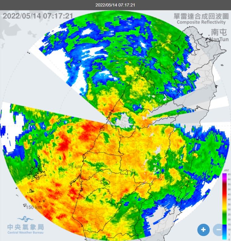 海面上出現「大片紫色」覆蓋！鄭明典：「最強對流」尾端將影響中南部