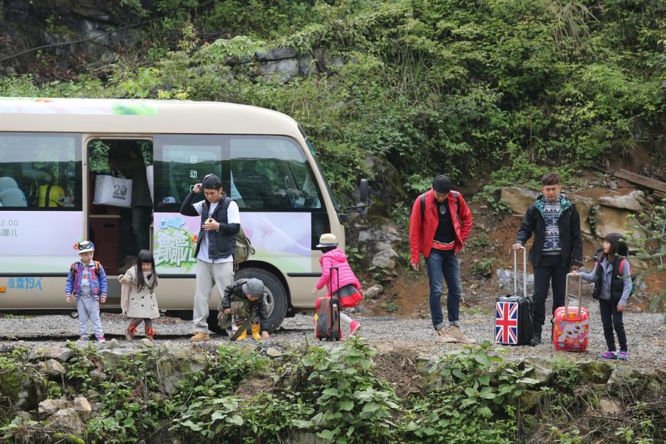 第二季《爸爸去哪兒》曹格、陸毅、黃磊。（東方IC）