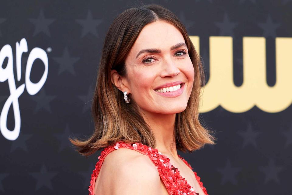 <p>Christopher Polk/WWD/Getty</p> Mandy Moore at The 29th Critics