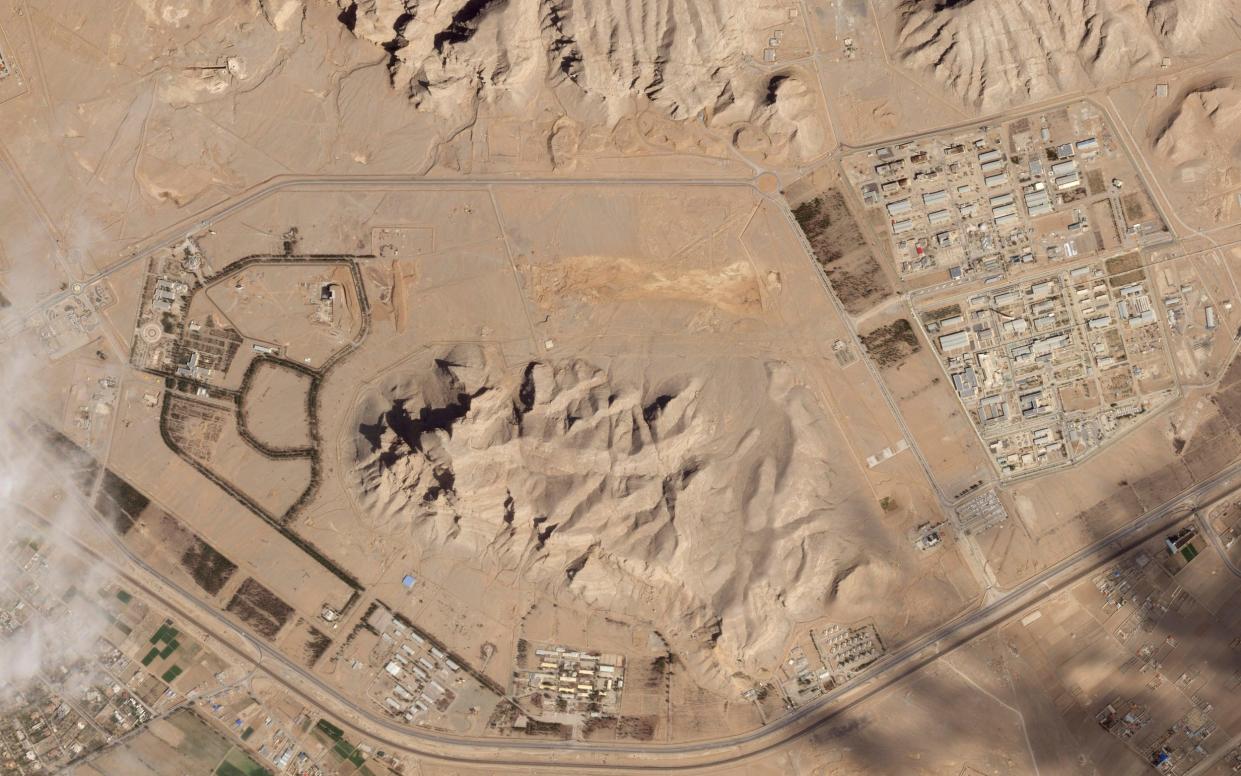 A satellite image shows the nuclear site in Isfahan, Iran