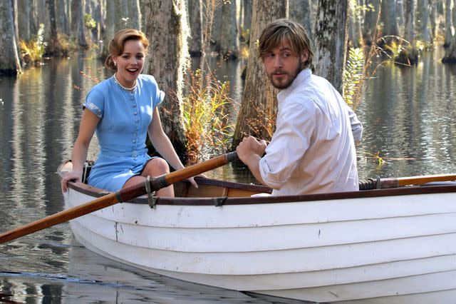 <p>New Line/courtesy Everett Collection</p> Rachel McAdams and Ryan Gosling in 'The Notebook'