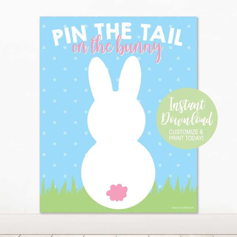 Pin the Tuft on the Bunny Game
