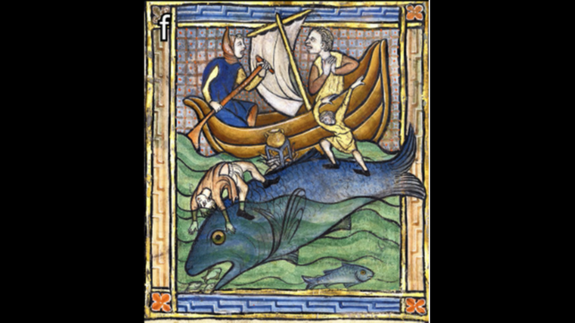 This sea monster depiction comes from from Philippe de Thaon’s Bestiary, circa 1200, the researches report.