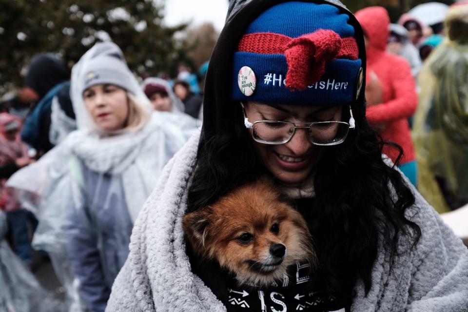 Protestors Rally on the Steps of the Supreme Court to Defend DACA