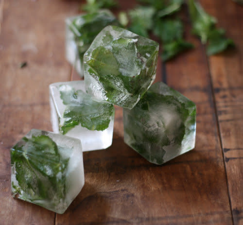 Just like that, things got fresh. (<a href="http://www.17apart.com/2012/07/how-to-mint-infused-ice-cubes.html" target="_blank">Here's how to make those</a>.)