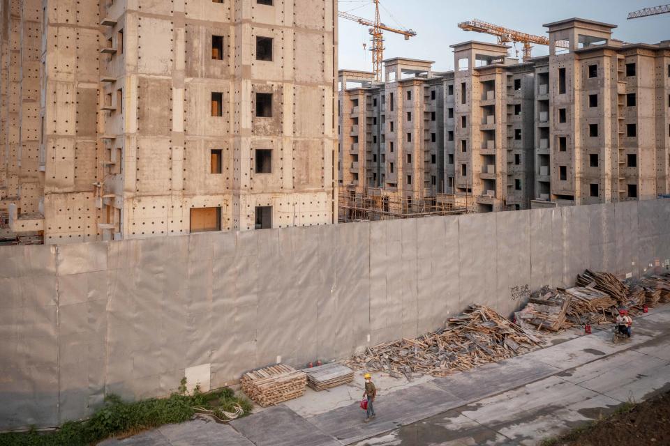 Evergrande Development In Beijing As China Developer Bond Rally Is Fading on Policy Disappointment (Bloomberg via Getty Images file)