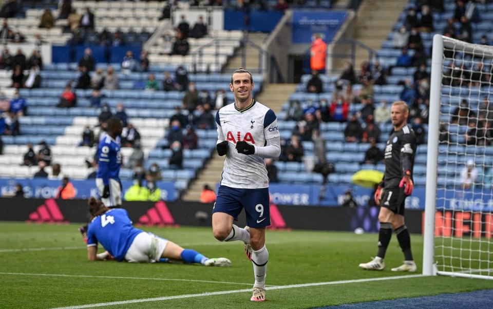 Gareth Bale celebrates scoring for Spurs - SHUTTERSTOCK