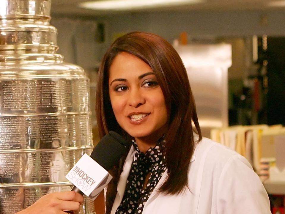 Parminder Nagra on the set of ‘ER’ in 2008Getty Images