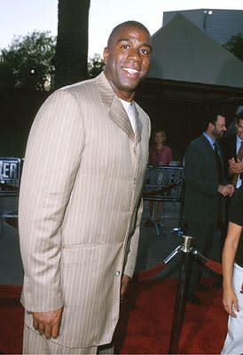 Magic Johnson at the Universal City premiere of Universal's Nutty Professor II: The Klumps