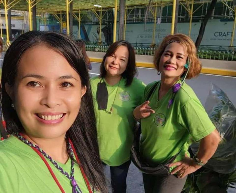 Mavi Veratta Millora (center) with other activists AJ Alfafara and Miljoy Malicdem (Mavi Veratta Millora)