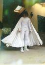 <p>Leave it to Jaden to rock a white Batman suit to his prom! That cape is everything.</p>