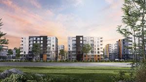 Skyline Apartment REIT's most recent purchase at 455 rue Sicard, Mascouche, Quebec, part of the multi-phase Quartier 7 development. This property was purchased on September 2, 2022.