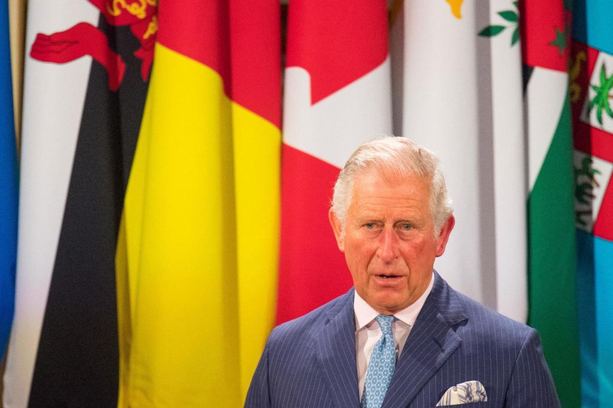 Grateful: Prince Charles speaking during the formal opening of the Commonwealth Heads of Government Meeting at Buckingham Palace in London earlier this week: Dominic Lipinski/PA Wire