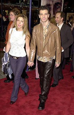 JC Chasez of N Sync with a girl that a disturbing amount of teenage girls would kill to take the place of at the Westwood premiere of 20th Century Fox's Cast Away