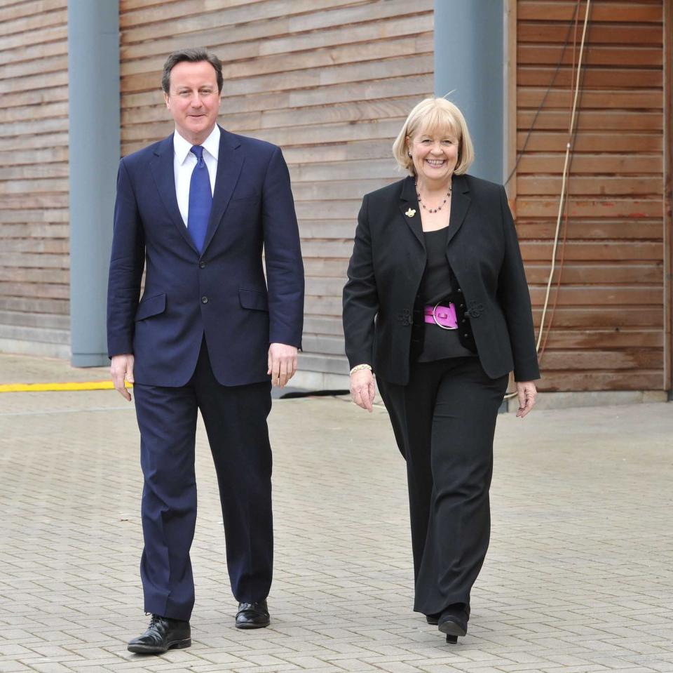 Cheryl Gilland with David Cameron at the Conservative Spring Forum at the Swalec Stadium Cardiff in 2011 -  Alan Davidson/Shutterstock