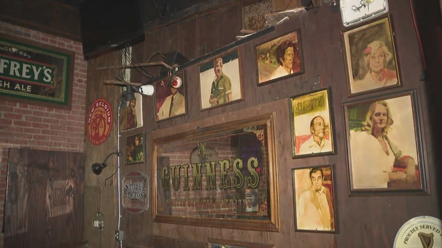 The historic artwork firefighters saved after a fire erupted inside Molly Malone’s Irish Pub in Beverly Grove on June 20, 2024. (KTLA)