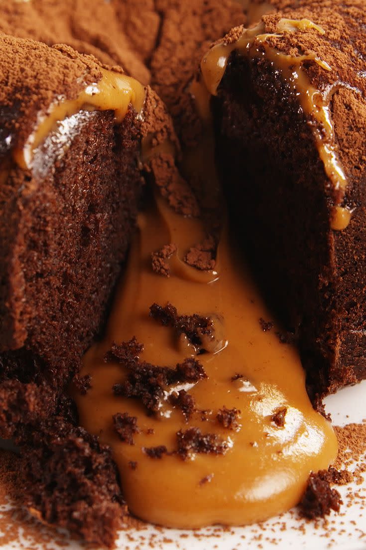 Molten Peanut Butter Bundt Cake