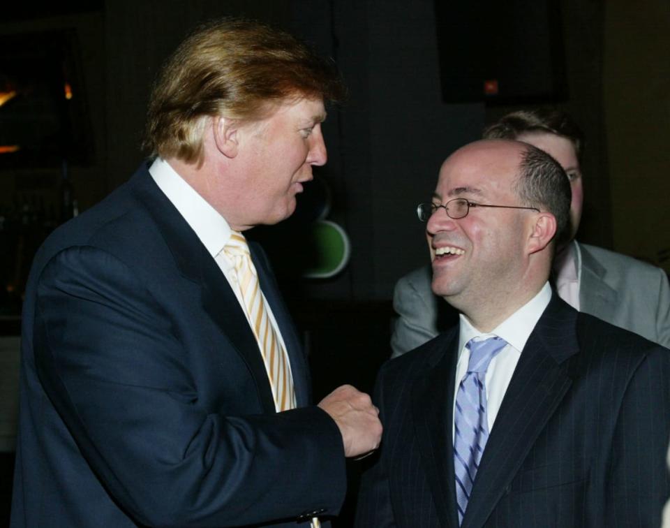 <div class="inline-image__caption"><p>Donald Trump and Jeff Zucker attend the 2004 NBC Winter Press Tour All-Star Party at the Highlands on January 14, 2004, in Hollywood, California.</p></div> <div class="inline-image__credit">Frederick M. Brown/Getty</div>