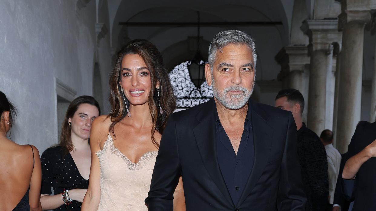 venice, italy august 31 amal clooney and george clooney attend the dvf awards 2023 during the 80th venice international film festival on august 31, 2023 in venice, italy photo by jacopo raulegetty images