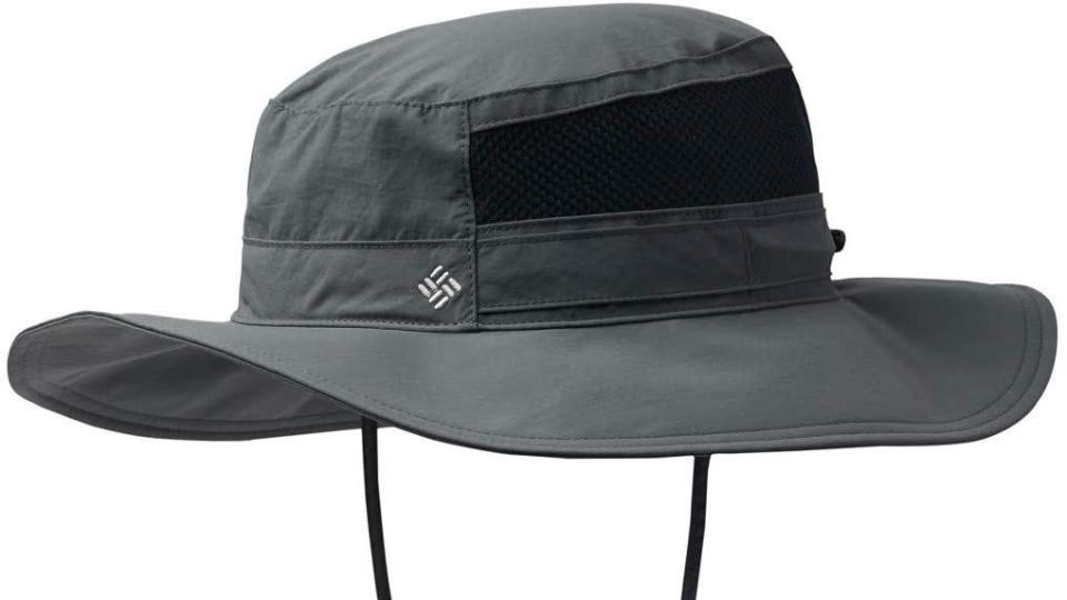 This unisex hat offers protection from the shade and the rain.