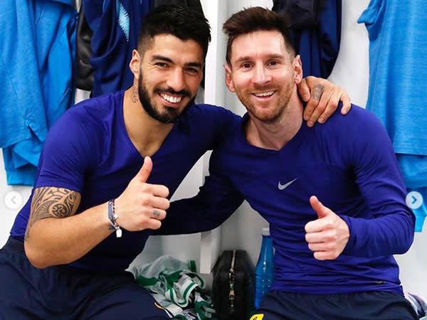 Barcelona striker Lionel Messi and Luis Suarez (Photo/Lionel Messi Instagram)