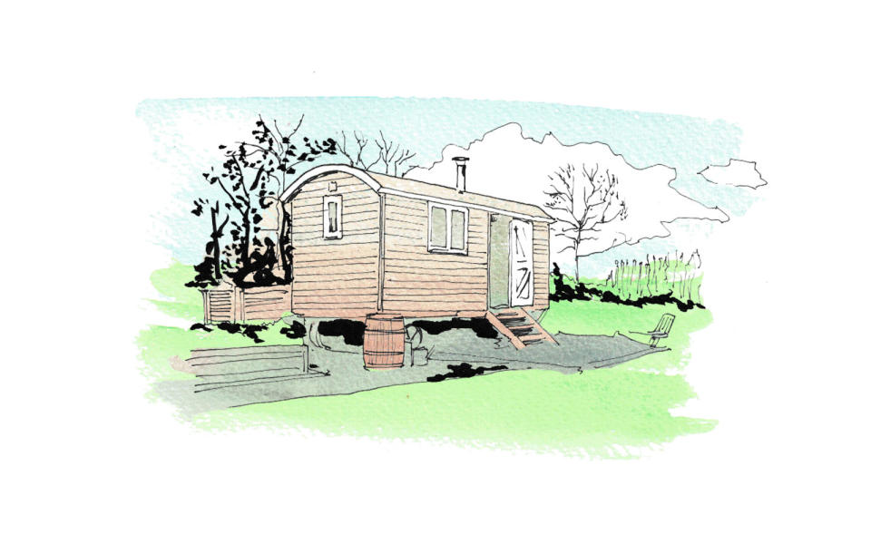 Shepherds view huts, Somerset