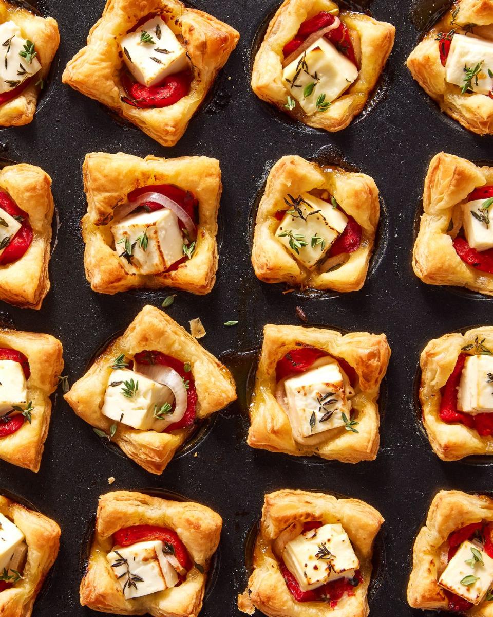 puff pastry with feta rosemary and peppers