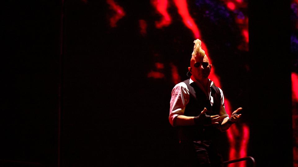 Tool front man and lead singer, Maynard James Keenan, photographed at a recent concert.