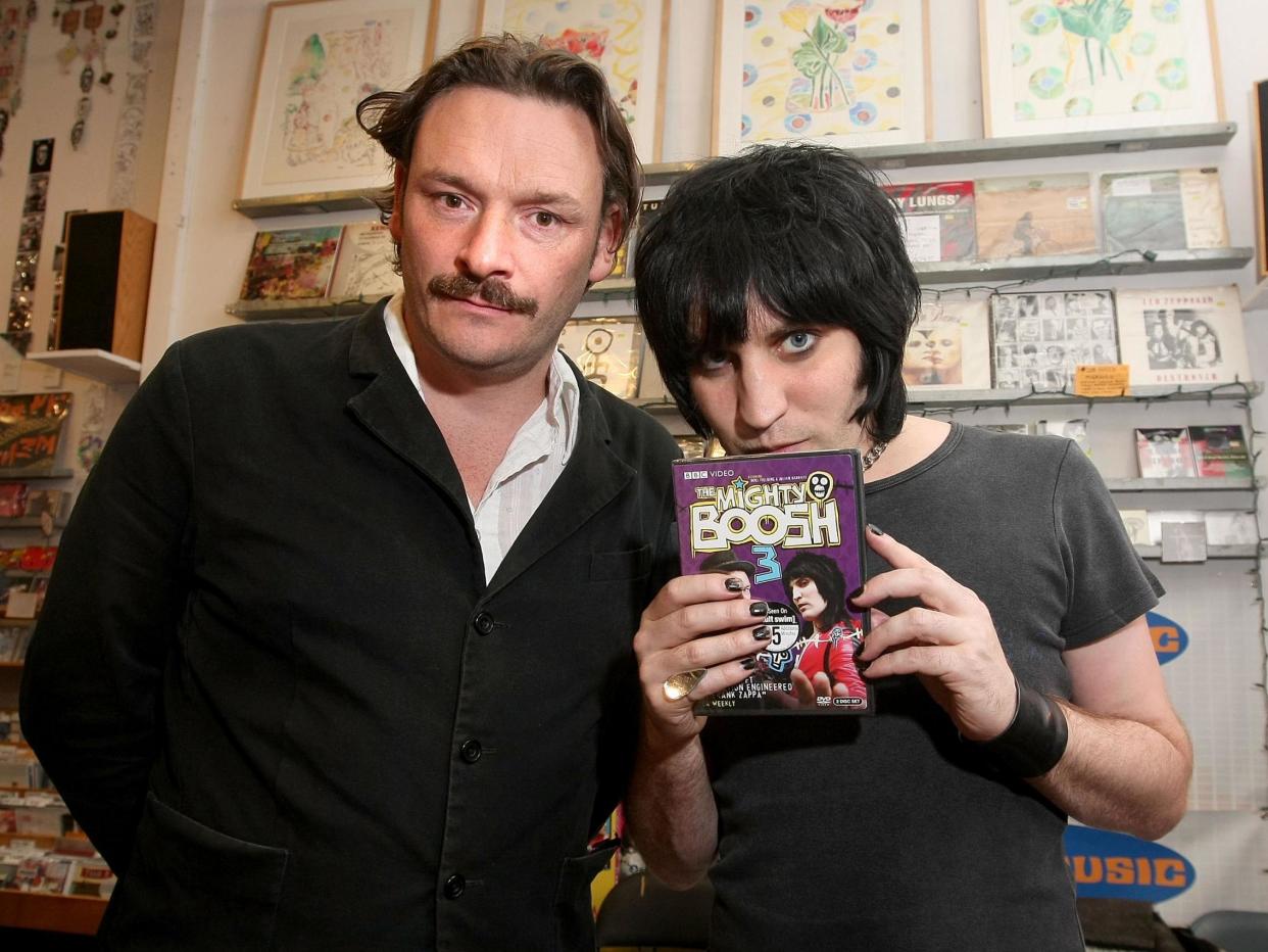 Julian Barratt and Noel Fielding of The Mighty Boosh appear at Other Music for a DVD signing on July 21, 2009 in New York City: (Getty Images)