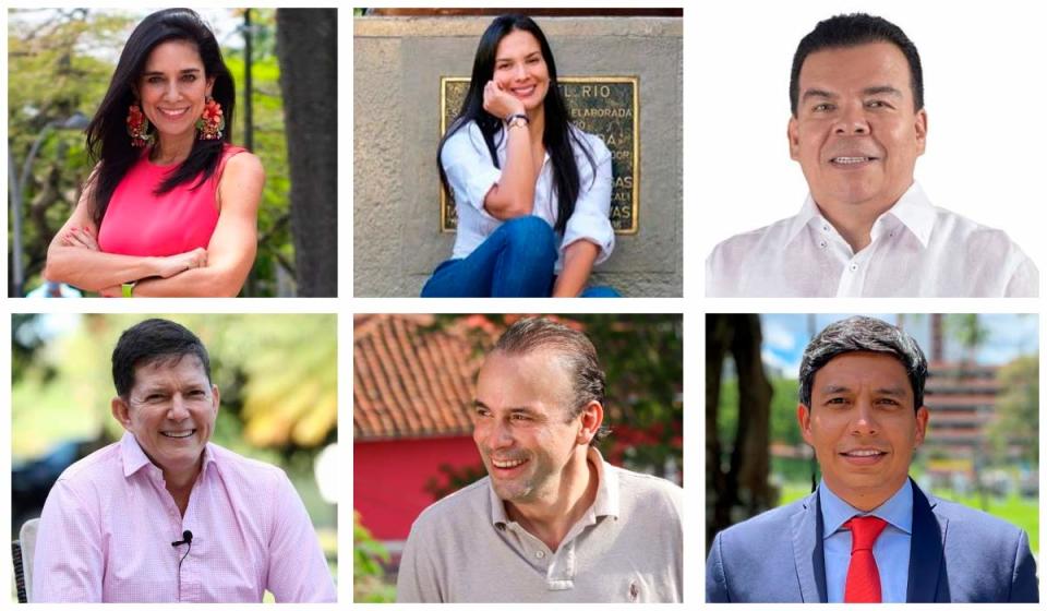 Entre los precandidatos a la Alcaldía de Cali están Catalina Ortiz, Miyerlandi Torres, Roberto Ortiz, Wilson Ruiz, Alejandro Eder y Deninson Mendoza.