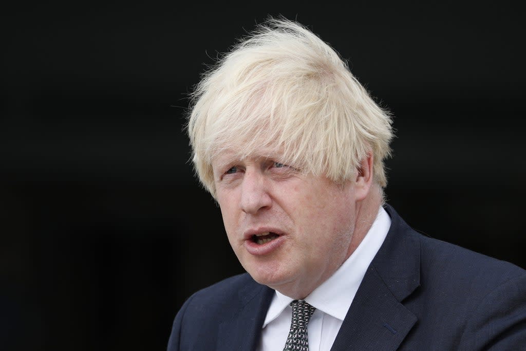 Prime Minister Boris Johnson spoke to reporters after the explosions in Kabul (PA Wire)