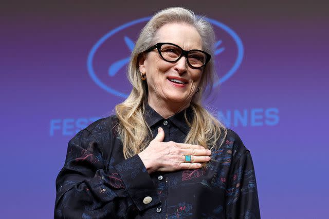 <p>Sebastien Nogier - Pool/Getty</p> Meryl Streep at the Cannes Film Festival on May 15