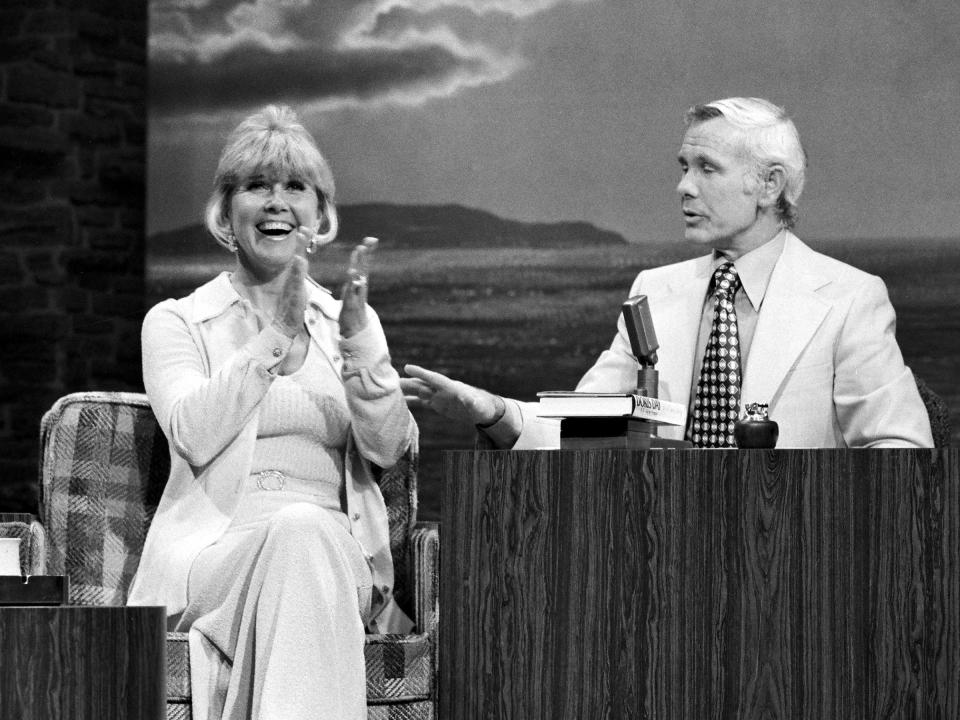 Doris Day With Johnny Carson on The Tonight Show Starring Johnny Carson on January 16, 1976