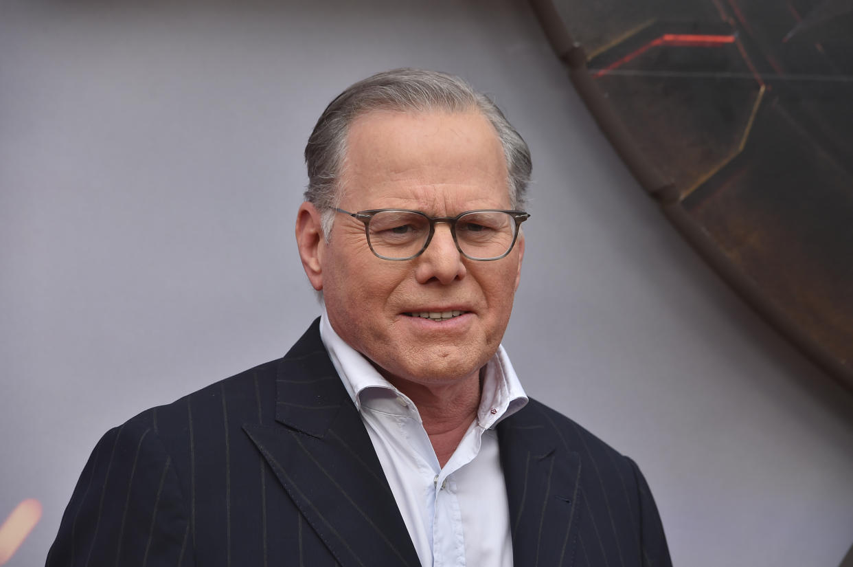 David Zaslav, President and CEO of Warner Bros. Discovery, arrives at the premiere of 