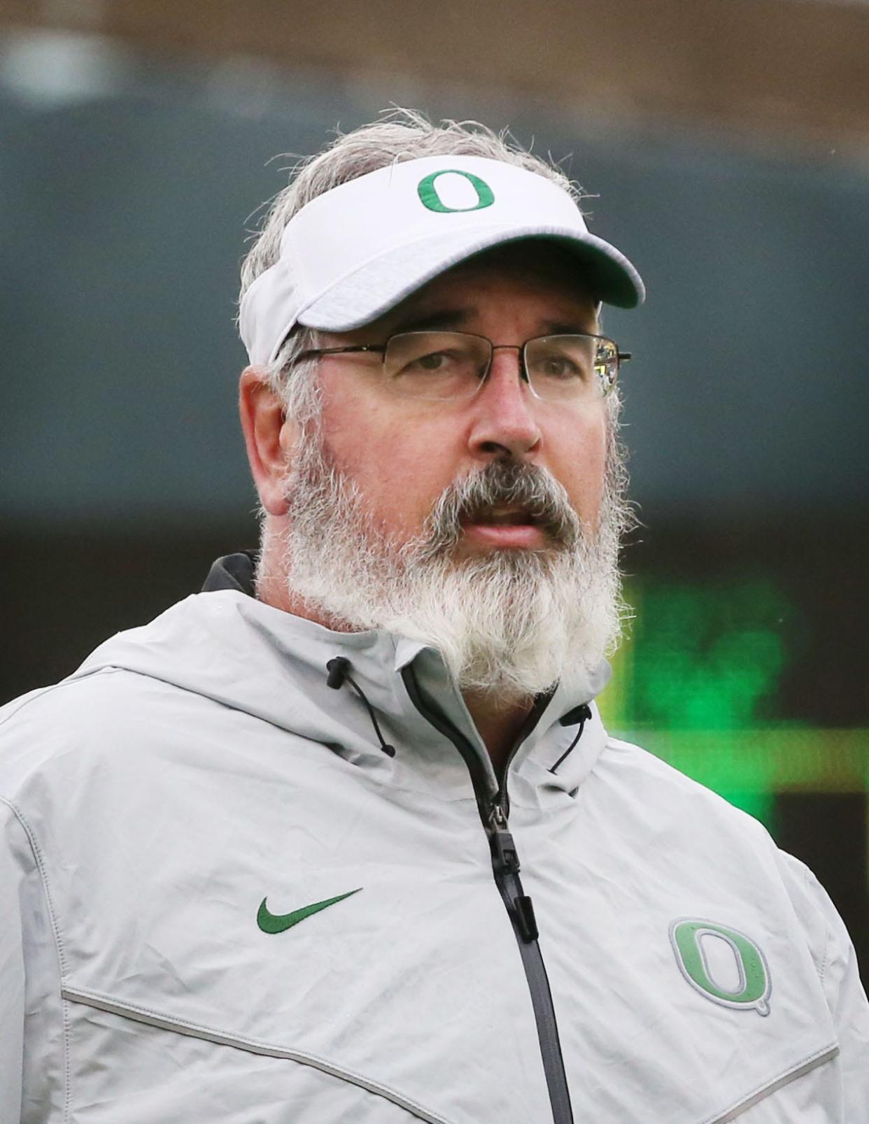 Oregon offensive coordinator Joe Moorhead, a former assistant at the University of Akron, has emerged as a leading candidate to be the next football coach for the Zips.